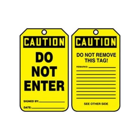 Accuform Caution, HS-Laminate, 3-1/4 in Width, 0.1 in Height, , 25 PK MDT650PTP